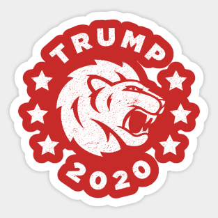 Trump Lion 2020 - Red & White Sticker